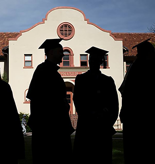 Graduates silhouette